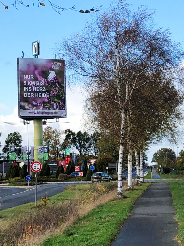 Außenwerbung Pylon in Bispingen