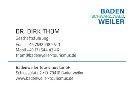 Visitenkarte Thom Badenweiler